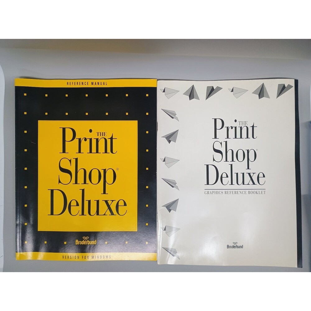 Broderbund The Print Shop Deluxe Manuals Windows Reference Graphics Booklets
